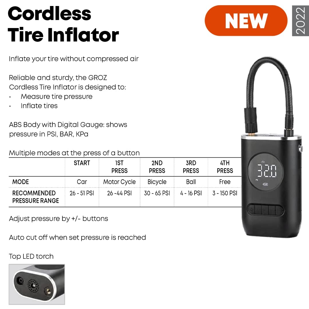 Inflador Inalámbrico Portátil Compresor