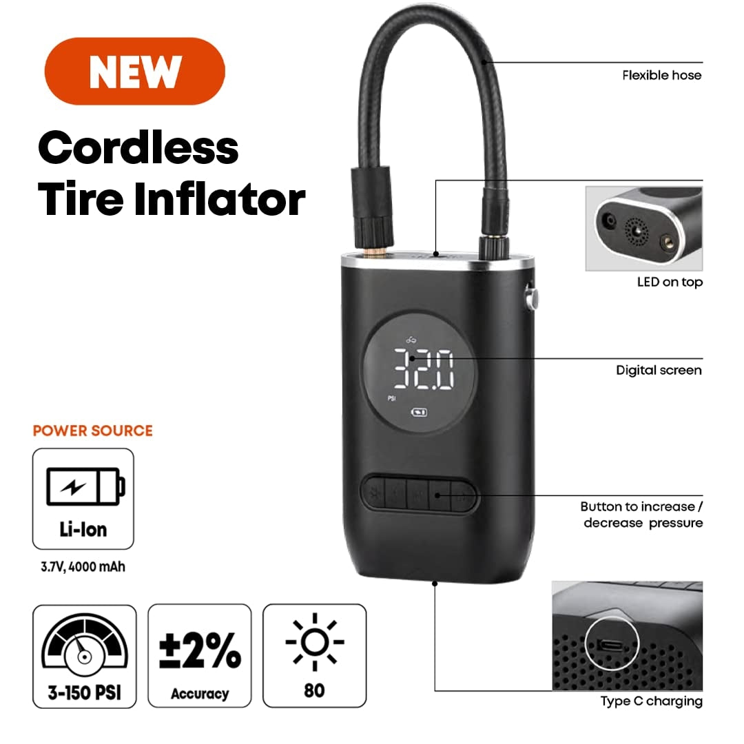 Inflador Inalámbrico Portátil Compresor
