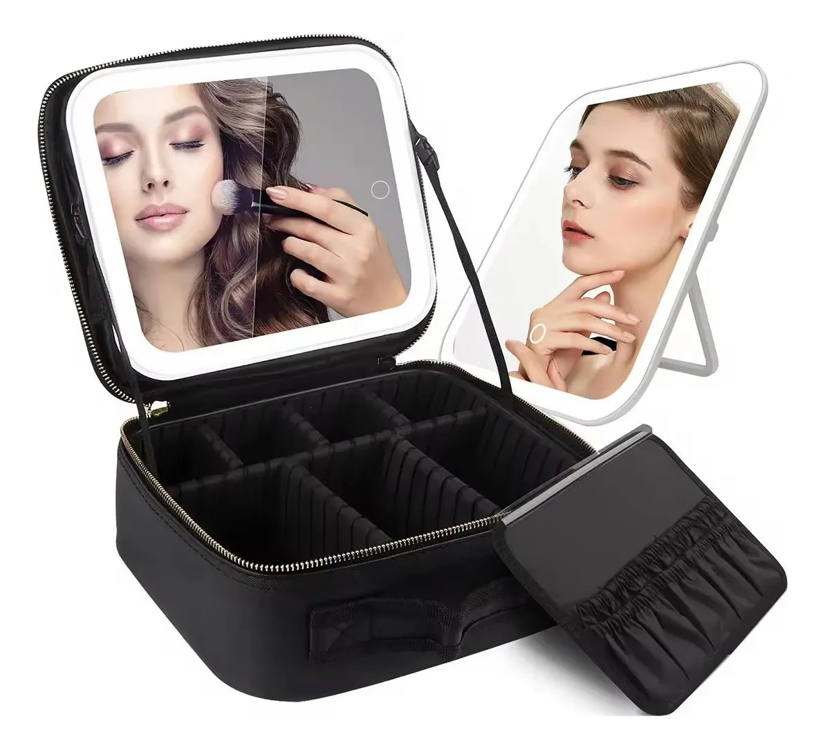 Maleta Maquillaje Profesional con Luz LED y Espejo