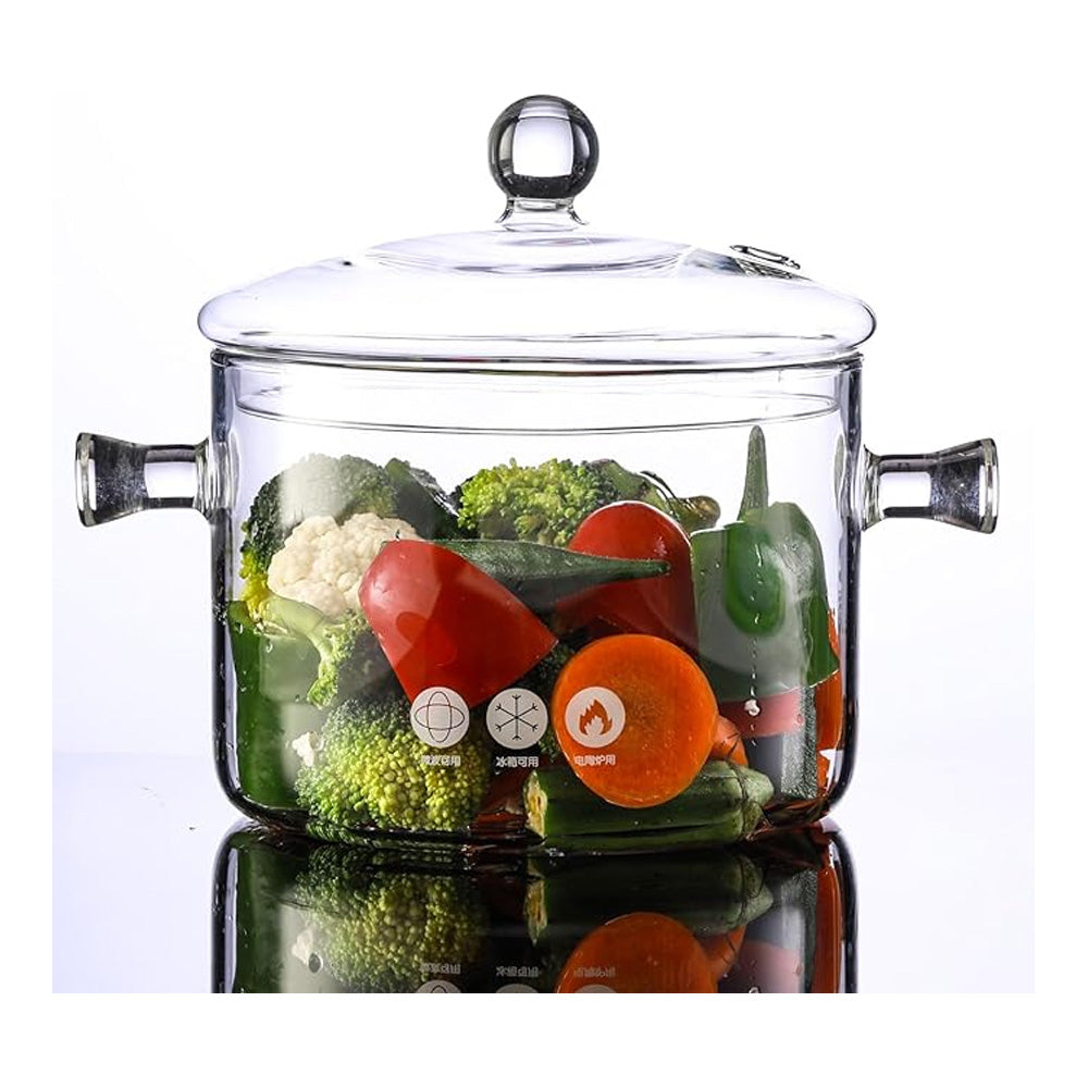 Olla Vidrio Tapa Transparente 1.5Lt