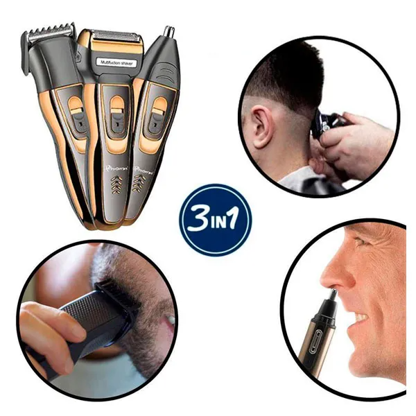 Afeitadora Eléctrica Geemy 3 en 1